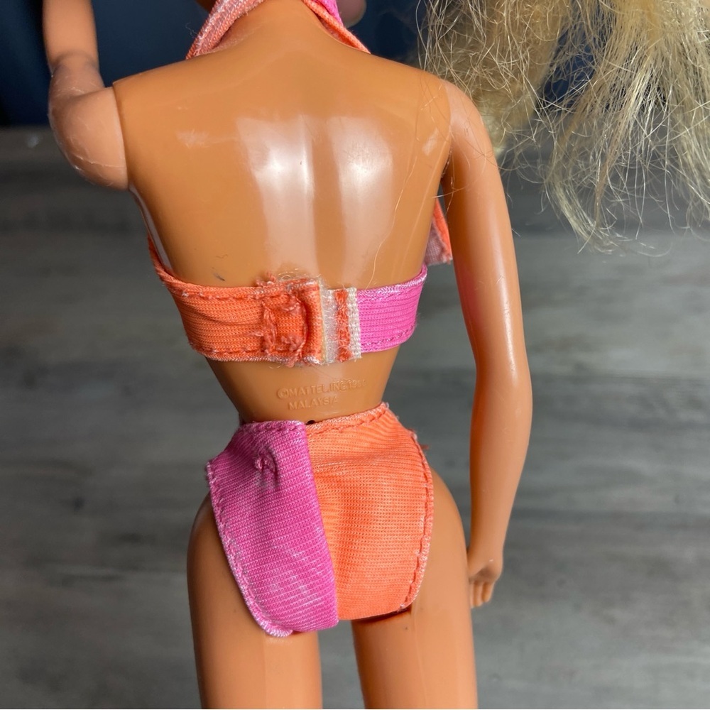 A‎ Vintage 1989 Wet 'n Wild Barbie Doll, Blonde Hair, Blue Eyes - Picture 8 of 10